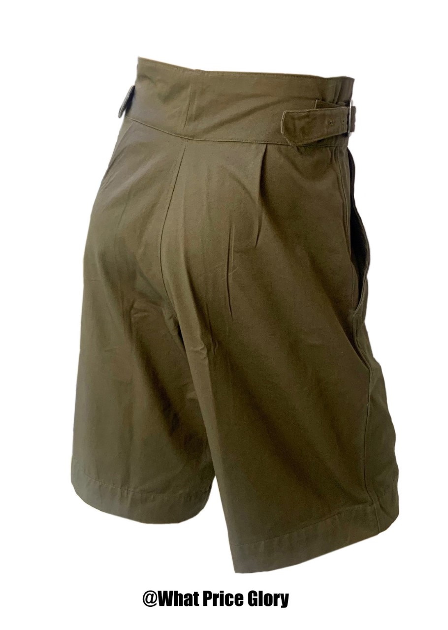 Classic Gurkha Shorts (Reproduction) | Green Cotton Twill - Size